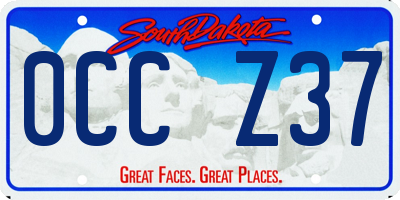 SD license plate 0CCZ37