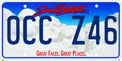 SD license plate 0CCZ46