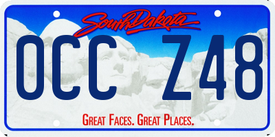SD license plate 0CCZ48