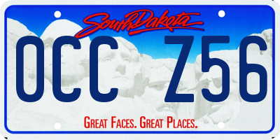 SD license plate 0CCZ56