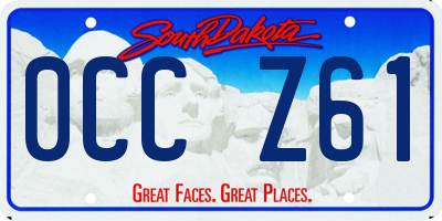 SD license plate 0CCZ61