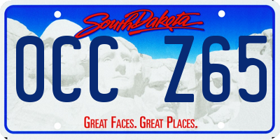 SD license plate 0CCZ65
