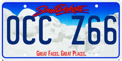 SD license plate 0CCZ66
