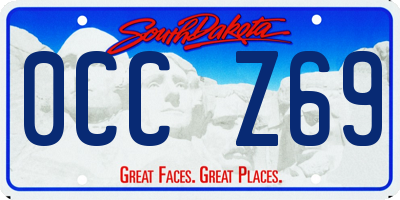 SD license plate 0CCZ69