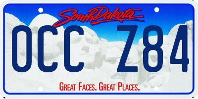 SD license plate 0CCZ84