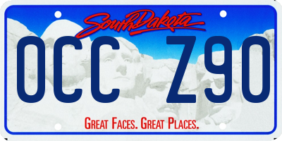 SD license plate 0CCZ90