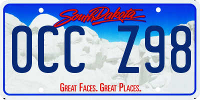 SD license plate 0CCZ98