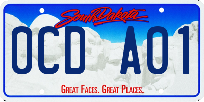SD license plate 0CDA01