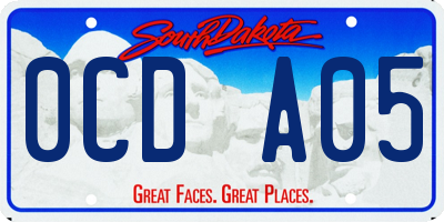 SD license plate 0CDA05
