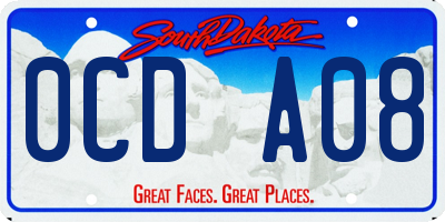 SD license plate 0CDA08