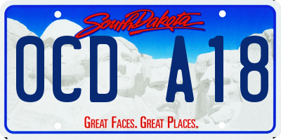 SD license plate 0CDA18