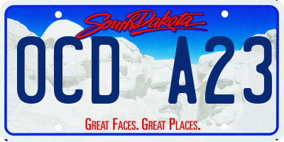 SD license plate 0CDA23