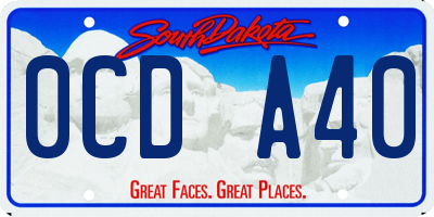 SD license plate 0CDA40