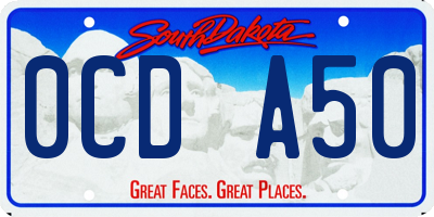 SD license plate 0CDA50