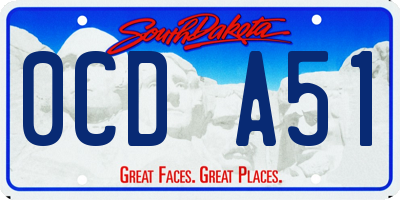 SD license plate 0CDA51