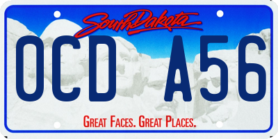 SD license plate 0CDA56