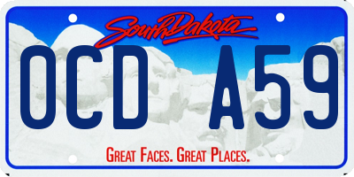 SD license plate 0CDA59