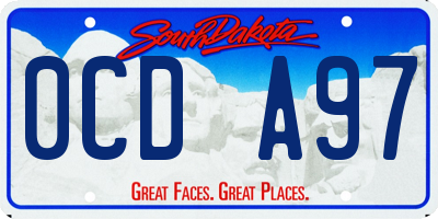 SD license plate 0CDA97