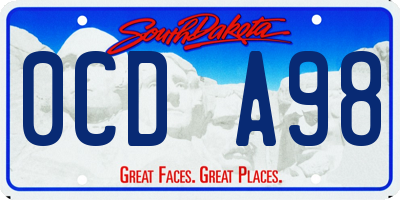 SD license plate 0CDA98