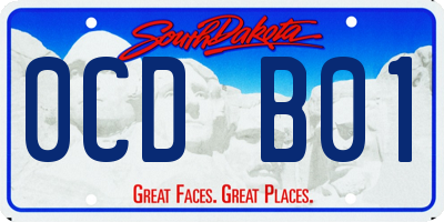 SD license plate 0CDB01
