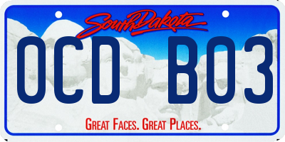 SD license plate 0CDB03