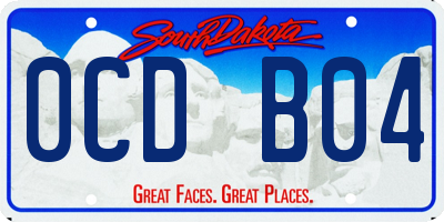 SD license plate 0CDB04