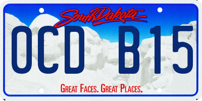 SD license plate 0CDB15