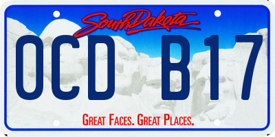 SD license plate 0CDB17