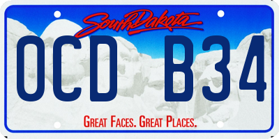 SD license plate 0CDB34