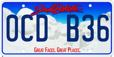 SD license plate 0CDB36
