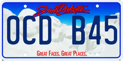 SD license plate 0CDB45