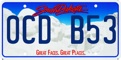 SD license plate 0CDB53