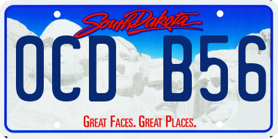 SD license plate 0CDB56