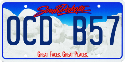 SD license plate 0CDB57