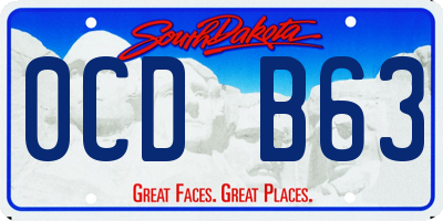 SD license plate 0CDB63