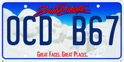 SD license plate 0CDB67