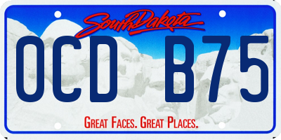 SD license plate 0CDB75