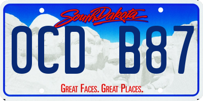 SD license plate 0CDB87