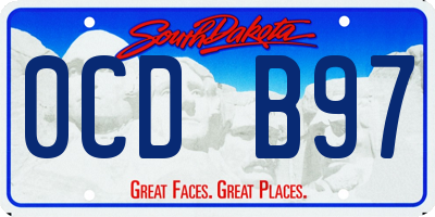 SD license plate 0CDB97