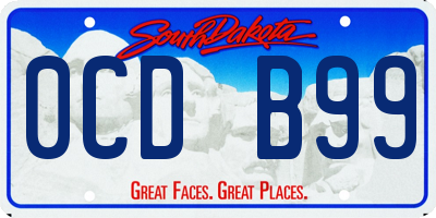 SD license plate 0CDB99