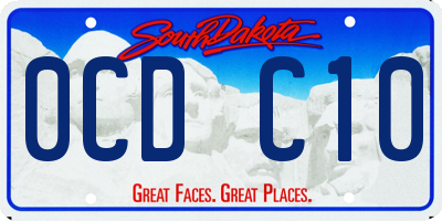 SD license plate 0CDC10