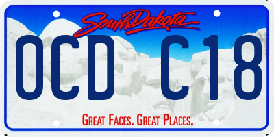 SD license plate 0CDC18