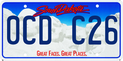 SD license plate 0CDC26