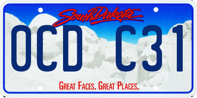 SD license plate 0CDC31
