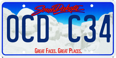 SD license plate 0CDC34
