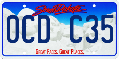SD license plate 0CDC35