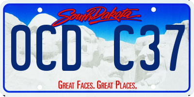 SD license plate 0CDC37