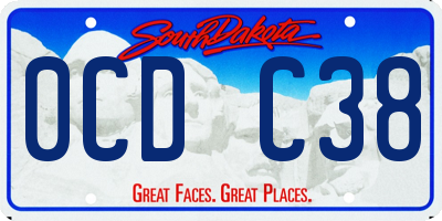 SD license plate 0CDC38