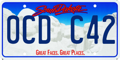 SD license plate 0CDC42