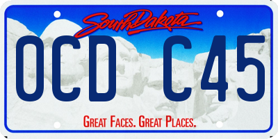 SD license plate 0CDC45